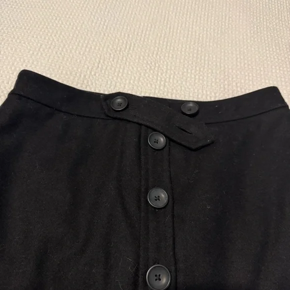 GAP womens black mini skirt 4 wool blend button up fully lined Y2K 90s 2000s - Picture 7 of 15